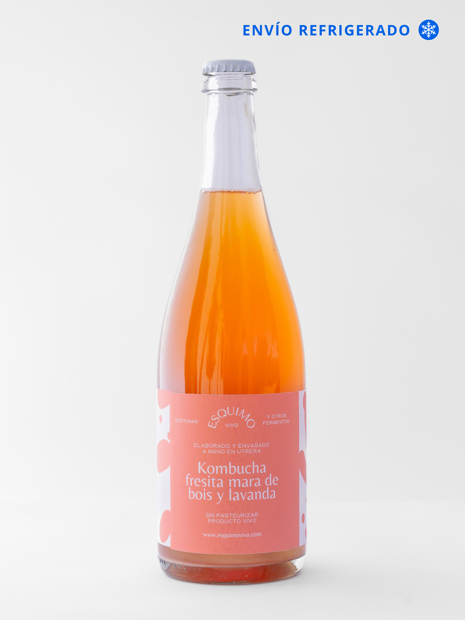 Kombucha de fresita mara de bois y lavanda