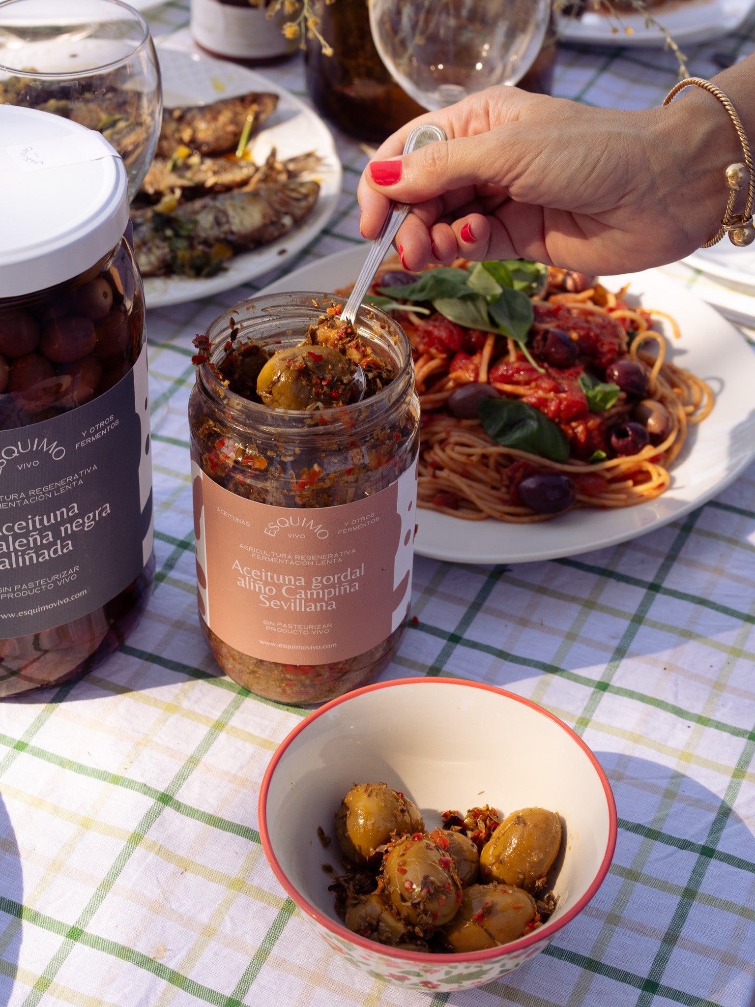 Aceituna gordal partida aliño campiña sevillana